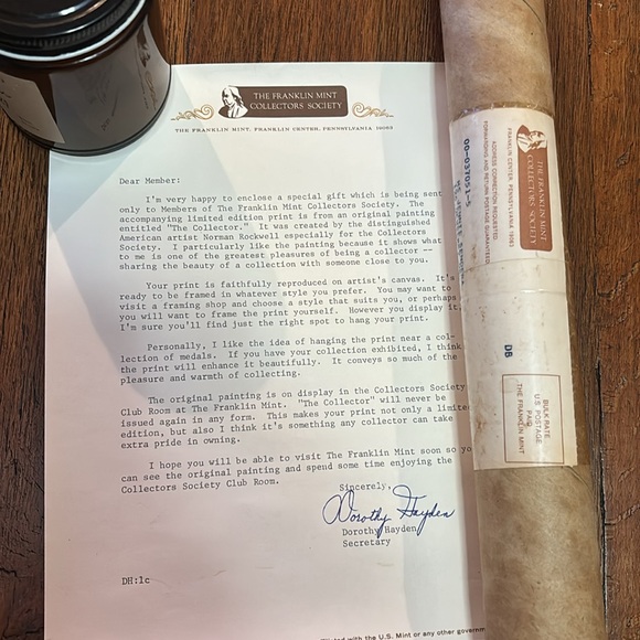 Norman Rockwell The Collector Franklin Mint Limited Edition Print on Canvas - Picture 10 of 12